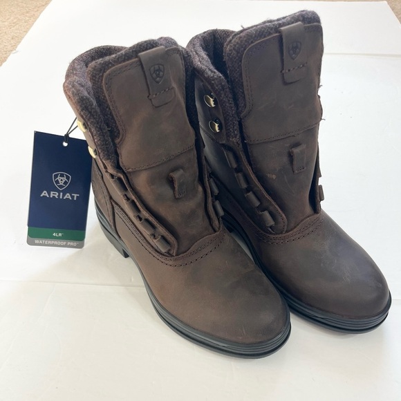 Ariat Harper H20 Waterproof Boots Chocolate Brown Size 6 New without Laces - Picture 1 of 9